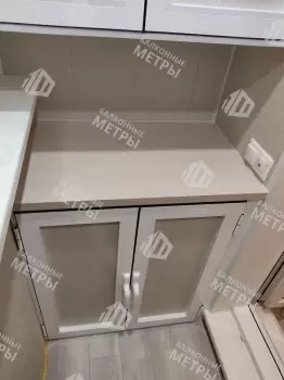 Установка на балконе трёх шкафов